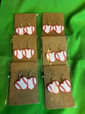Heart Baseball Earring's
