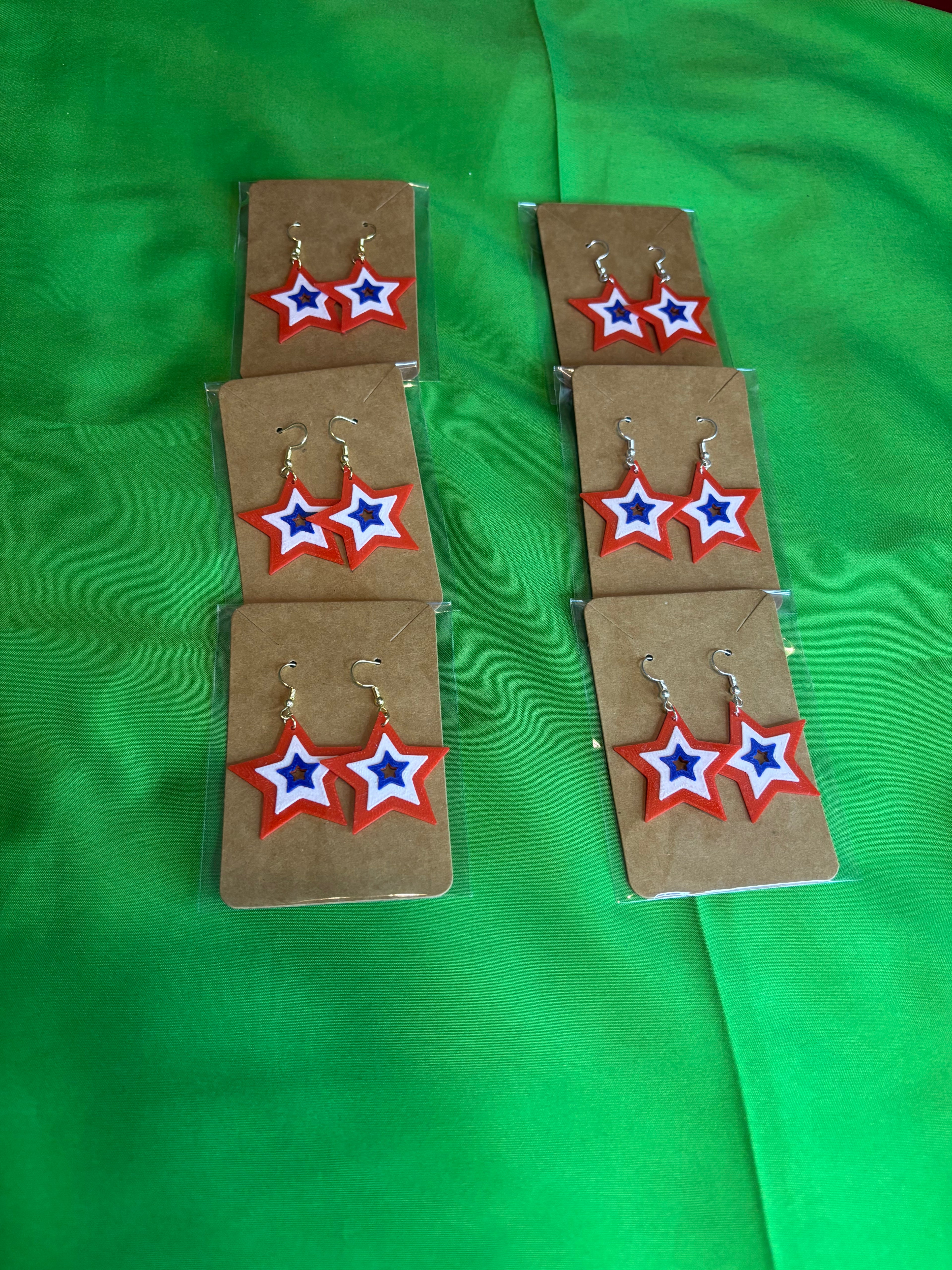 Star 4th of July Earrings